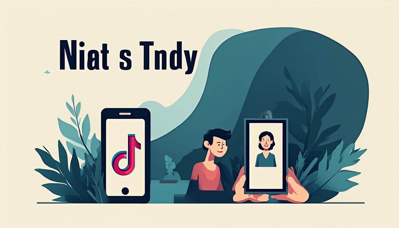 Illustration for the news report: Children increasingly turn to TikTok and influencers rather than family for answers, study finds
